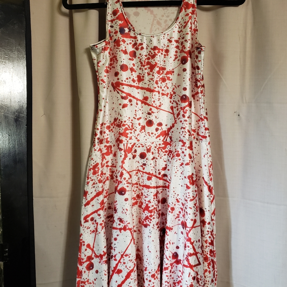 Lotus leggings blood splatter print skater dress